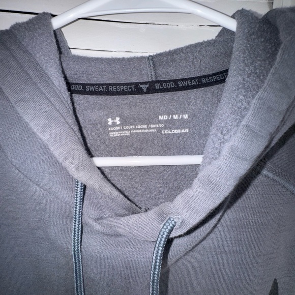 Under Armour Project Rock Men's Gray Hoodie - Picture 4 of 7